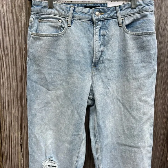 FREE ASSEMBLY Super High Rise Straight Jean Light Wash Women’s Jeans 10 - Picture 7 of 16